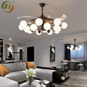 JYLIGHTING Modern Creative Simple Home Fan Chandelier Invisible Fan Lamp