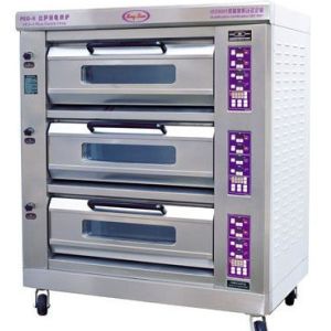 Luxury Commercial Pizza Oven With Microcomputer Control 3 Layer 6 Trays
