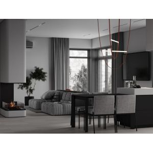 Customized Matte Black Kitchen Cabinets With Island Table Bespoke Kitchen System