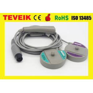 China Goldway Patient Monitor 3 In 1 Fetal Transducer With Gray TPU Cable Round 6pin on sale