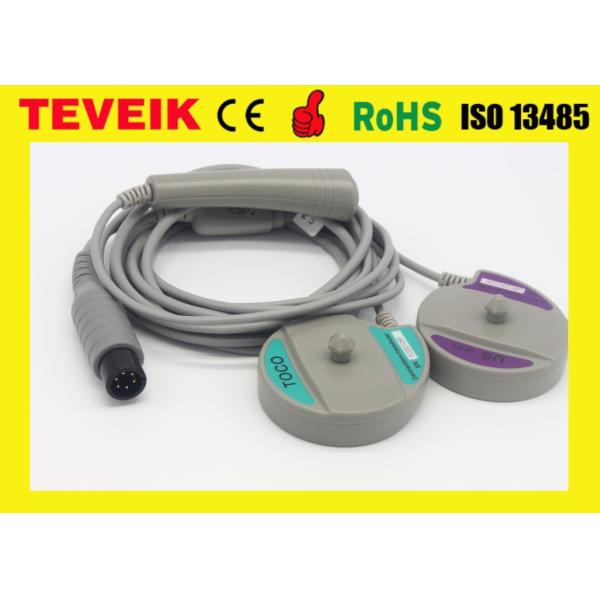 Quality Goldway Patient Monitor 3 In 1 Fetal Transducer With Gray TPU Cable Round 6pin wholesale