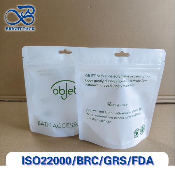 Factory-Direct And Biodegradable Translucent Stand Up Pouches For Bath