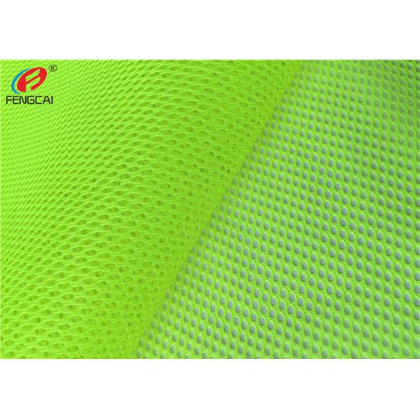 Breathable Effect Mesh Fabric Green Fluorescent Material Fabric For Safety