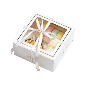 Rectangle Personalised Cake Bakery Box With Paperboard Liner