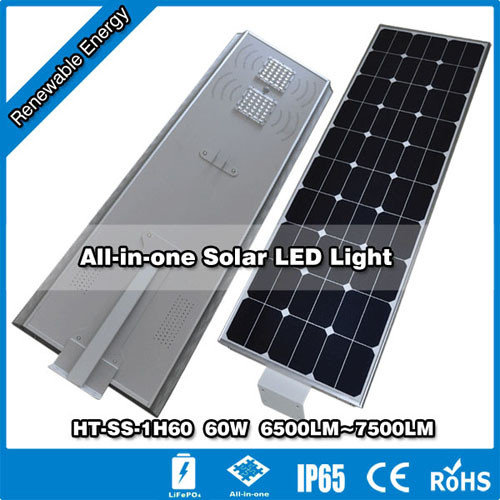 Hitechled 60W All in one Solar LED Street Light|Lampu PJU LED All-in-one