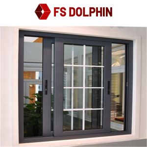 Modern 3 Rails Aluminium Frame Sliding Window Sound Proof Tempered Glass Window