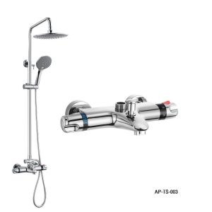 Thermostatic Shower Set,Wall Mounted Bath Shower Mixer Thermostatic Bath Shower