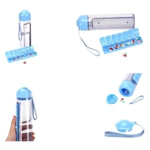 Creative style of bottle with one weekly pill organizer, Creative style of 700ML