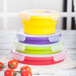 800ml 1200ml Silicone Lunch Containers Collapsible Silicone Lunch Box