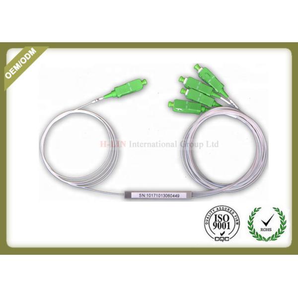 Quality Stainless Steel Tube Fiber Optic Splitter High Reliability 0.9mm With SC / APC Connector wholesale