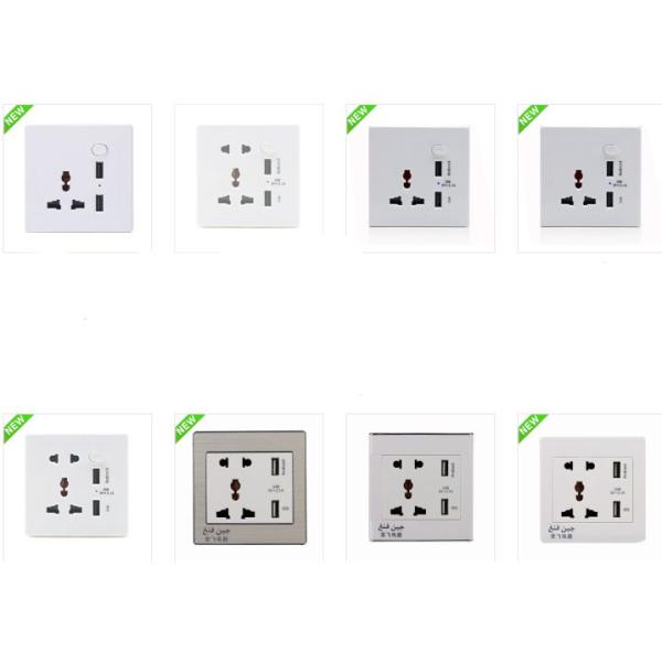 Quality Dual USB Wall Power Socket/ white 5v 2.1 A wholesale