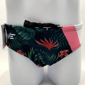 Mens Sublimation Bikini Swimwear Swim Briefs With Drawstring / Full Lining