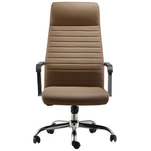 Stacking Leather Executive Leather Office Swivel Chairs 320m Base Metal Frame
