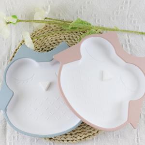 BPA Free Infant Silicone Feeding Plate Waterproof With Suction Bottom