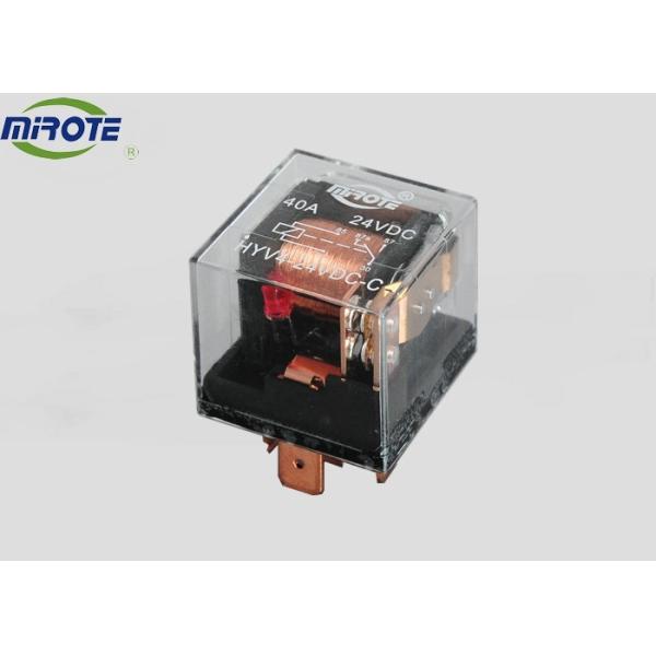 Universal 40a 24 Volt Automotive Relay With Led Light Double Contact Transparent