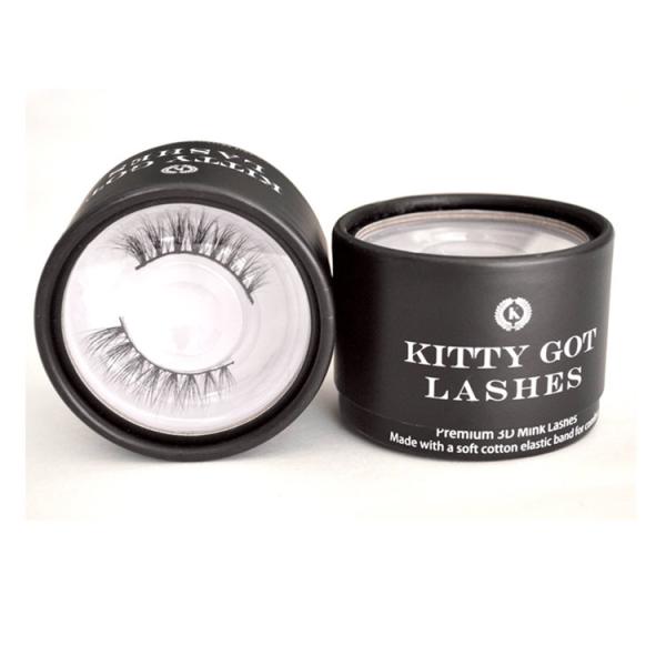 Quality 250gsm Eyelash Packaging Round Cardboard Boxes With Lids OEM ODM wholesale