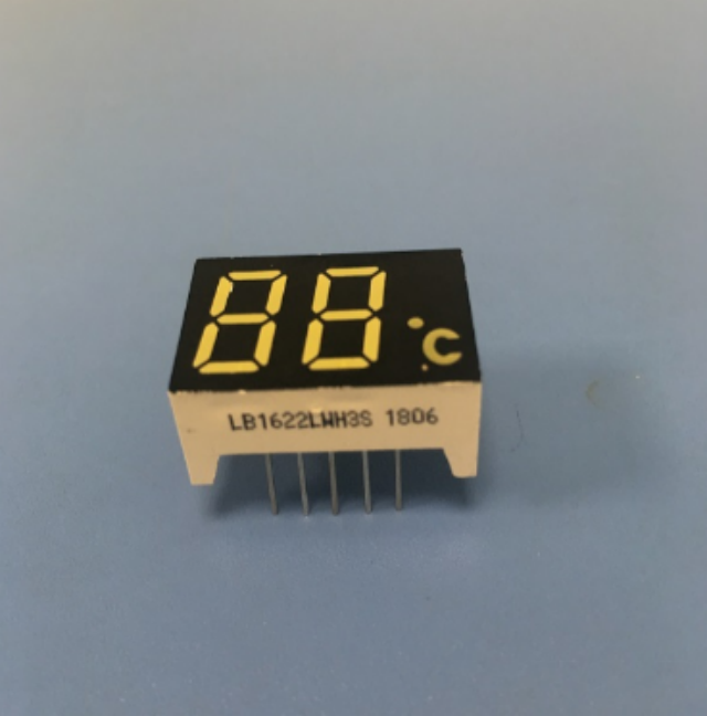 Custom Ultra white dual digit 0.47 7 segment led display common cathode for temperature indicator