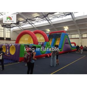 Customized Small PVC Inflatabel Obstacle Sport Games With Slide For All Ages
