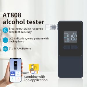Cheap AT808 Portable Alcohol Tester with Advanced Fuel Cell Sensor Bluetooth Connectivity to AlcoCHECK App Large LCD Display for sale