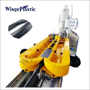 High Performance Plastic Single Wall Corrugated Pipe Machine With PLC Control