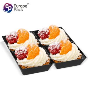 BPA free disposable plastic candy 4-compartment wheat straw containers for