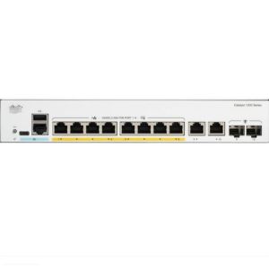 C1200-8P-E-2G Cisco Switches 8x 10/100/1000 PoE+ Ports With 67W Power Budget 2x