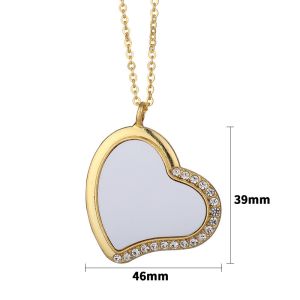 Sublimation Blank Necklace With Diamond Personalized Sublimation Blanks