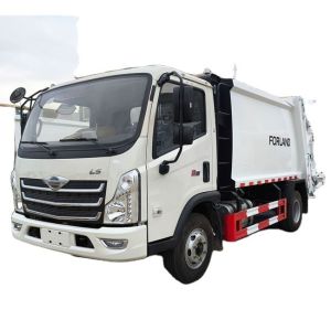 Cheap Price 4x2 8CBM Compactor Garbage Truck With Sidecar Hitch Bucket for City