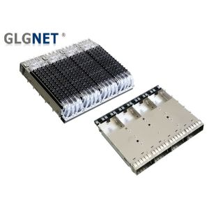 China Four Ports Sfp Jack QSFP28 Connector With Heat Sink For 40G To 100G Ethernet on sale