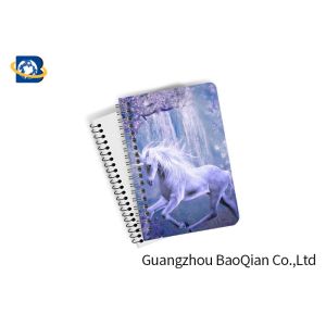 Souvenir Unicorn Animal 3D Lenticular Notebook , PET / PP Plastic Cover