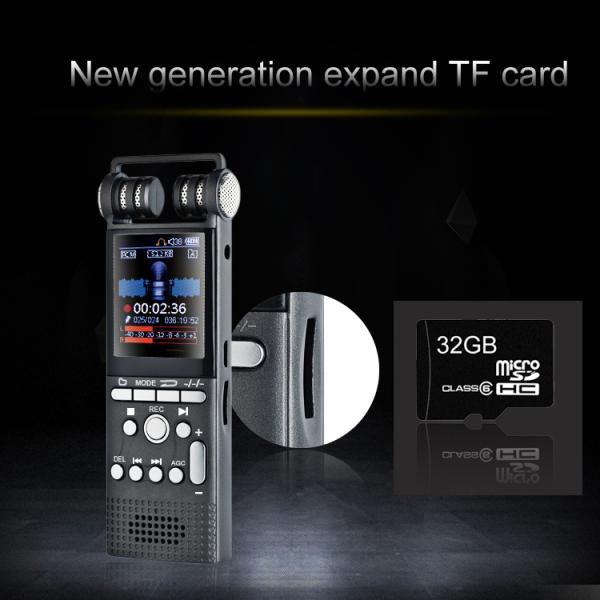 Professional 8GB 1536kbps Multi-function USB LCD Digital Voice Recorder Support MP3 Player Dictaphone