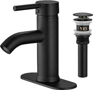 Cheap Black RV Widespread Lavatory Faucet Vessel Sink Mixer Tap With Deck Plate for sale