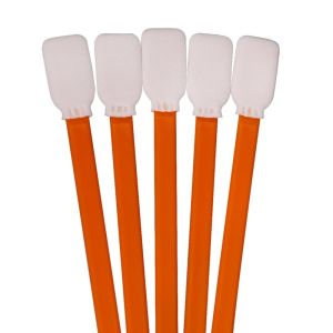 Cheap Double Layer Rectangle Head Laser Sealed Printer Head Cleaning Class 100 Knitted Polyester Tip Cleanroom Swabs for sale
