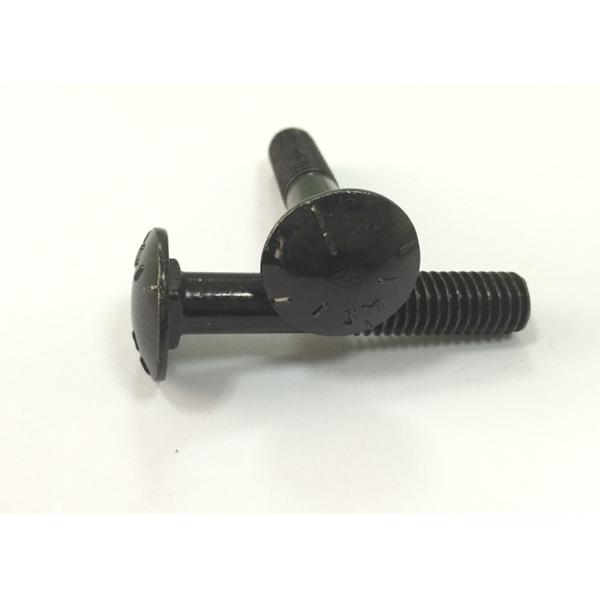 Metal Round Head Bolt M6 M8 M10 M12 , Short Square Neck Fully Threaded Bolts