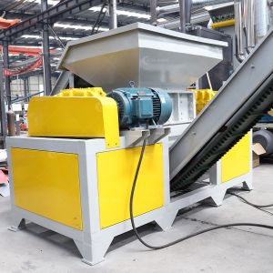 15kW Hard Waste Crushing Double Shaft Shredder with 9CrSi/D2/SKD-11 Blades