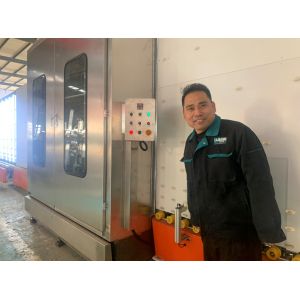 Automatic Insulating Glass Processing Line With Glass Washing Pressing Machine