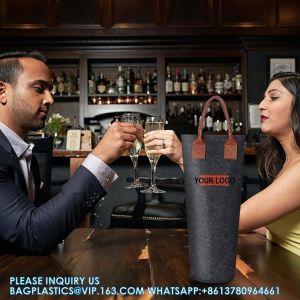 Felt Bags, Felt Carrier, Felt Handle Bags, Felt Bottle Wine Carrier Bag Padded