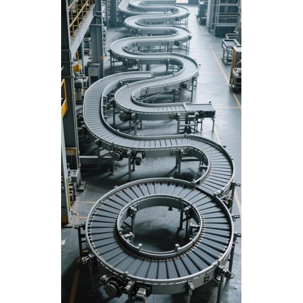 Electromechanical Assembly Line Belt Conveyor with PVC Conveyor Belts 180 Degree Turning