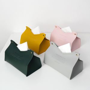 China Retro Car Design Leather Square Tissue Box Holder for Reusable Toilet Paper and Decor on sale
