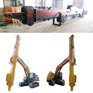 Telescopic Excavator Boom Telescopic Dipper Arm With Clamshell Bucket