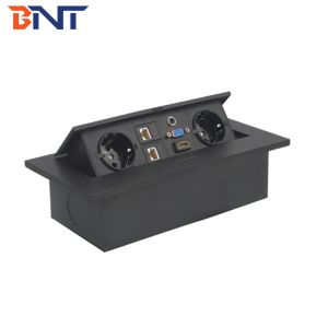 Hot sale grey color flush mount table pop up power outlet with european power