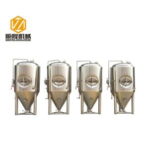 China 1000L Beer Fermentation Tanks , Stainless Steel Double Jacket Tank Fermenter With Dry Hopping on sale