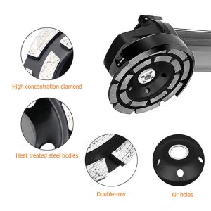 Black 5 Inch 125mm Double Row Diamond Cup Wheel Sintered