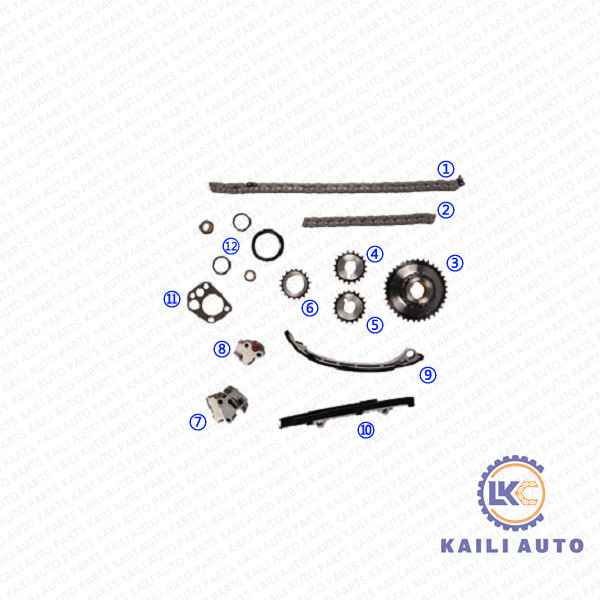 Quality KA24DE 2.4L Timing Chain Assembly For NISSAN Altima Frontier 13028-9E000 92L 13028-9E010 48L wholesale