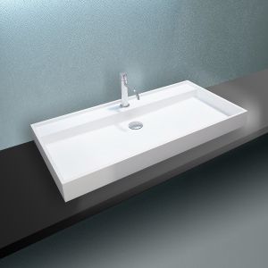 900*450*100mm Manmade Stone Rectangular Wall Mount Sink