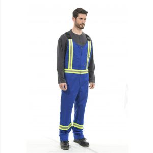 UL NFPA2112 CFR Reflective Bib Overalls Safety For Oil And Gas Workers