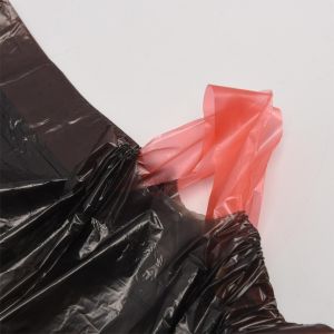 13 Gallon Beige Plastic Garbage Trash Bags with Drawstring and Offset Printing