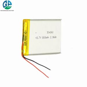 3.7V 800mah IEC62133 KC Approved 304060 Lithium Polymer Battery Pack 500times