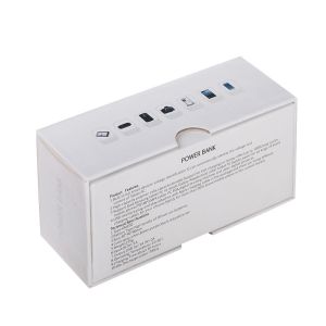 Luxury Printing Paper 500GSM Power Bank Packaging Box With Lid