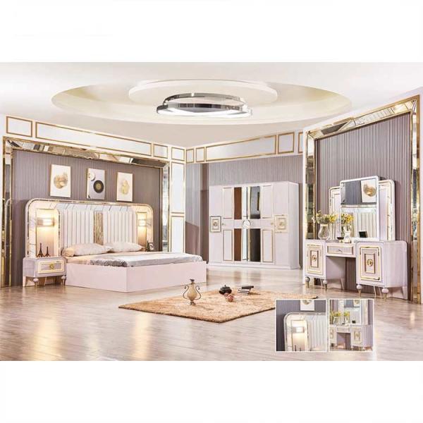 Quality Environmental Bedroom Sets Furniture With Soft Headboard Simple Assembly wholesale